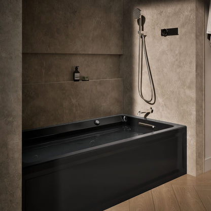 KOHLER K-1124-RAW Archer 72" x 36" alcove whirlpool bath with Bask heated surface, right drain