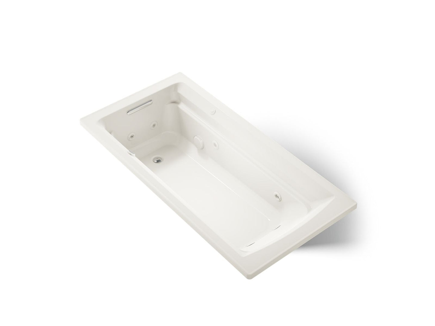 KOHLER K-1124-W1 Archer 72" x 36" drop-in whirlpool bath with Bask heated surface