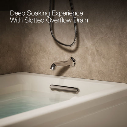 KOHLER K-1124-XGHRA Archer 72" x 36" alcove Heated BubbleMassage air bath and whirlpool, right drain
