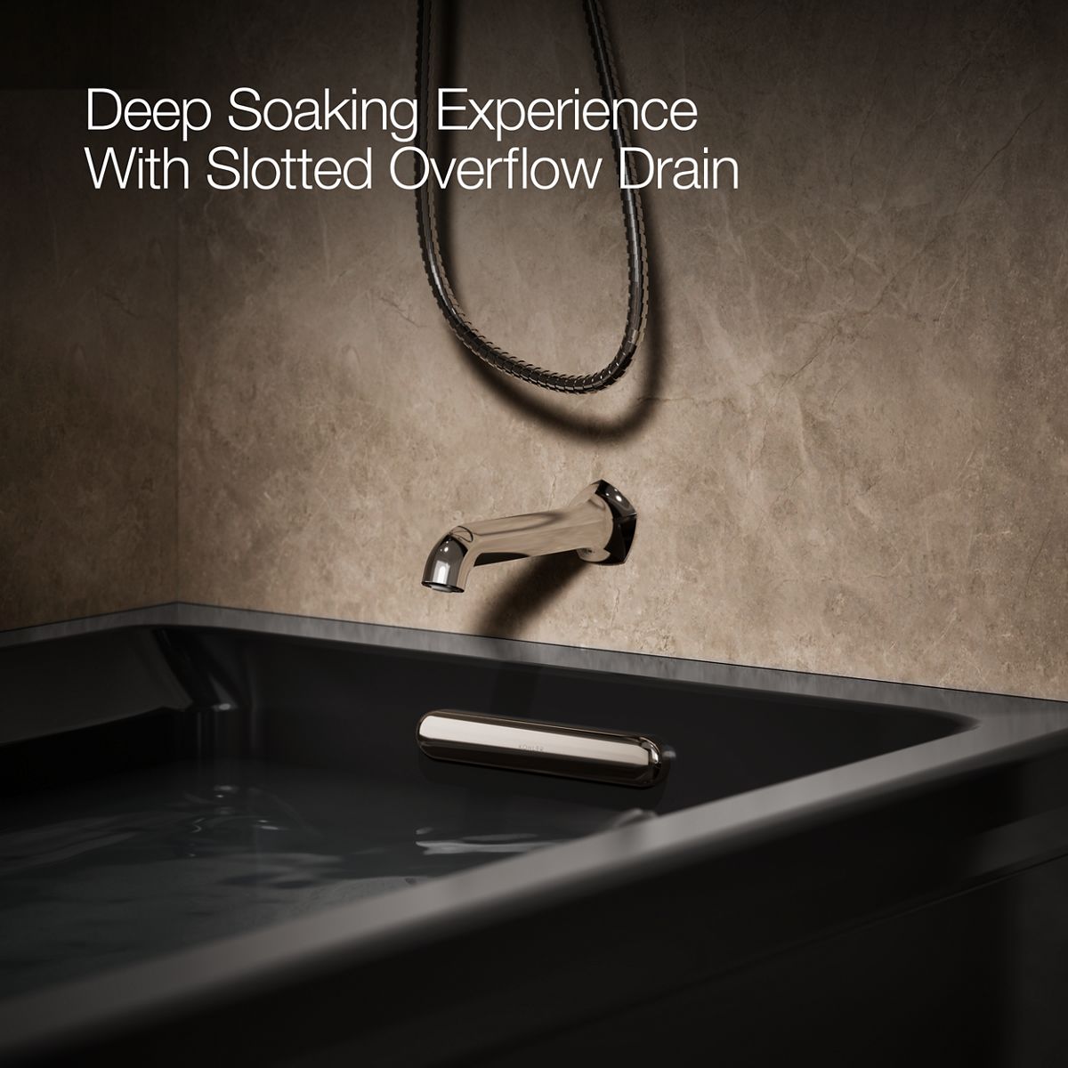 KOHLER K-1124-XGHRA Archer 72" x 36" alcove Heated BubbleMassage air bath and whirlpool, right drain