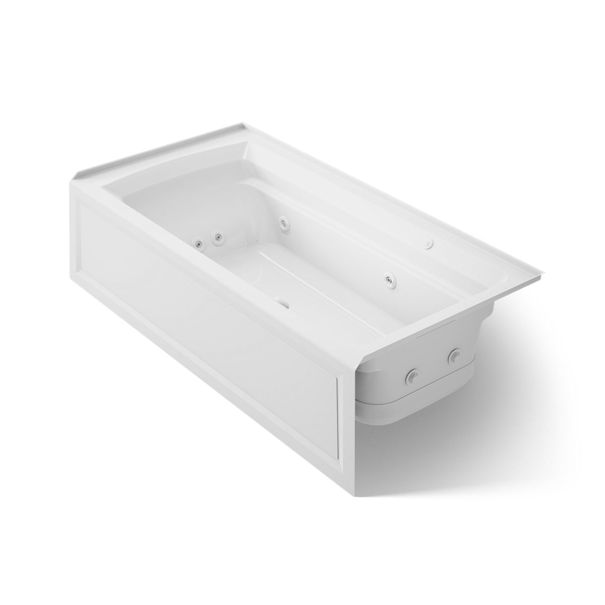 KOHLER K-1124-XGHRA Archer 72" x 36" alcove Heated BubbleMassage air bath and whirlpool, right drain