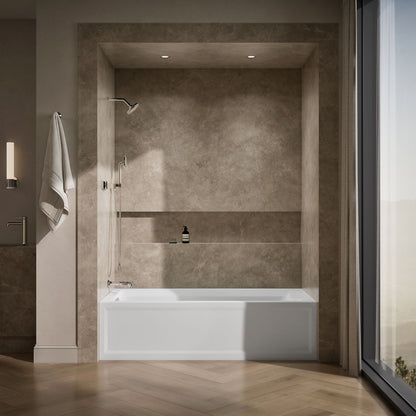 KOHLER K-1125-LA Archer 72" x 36" alcove bath, left drain