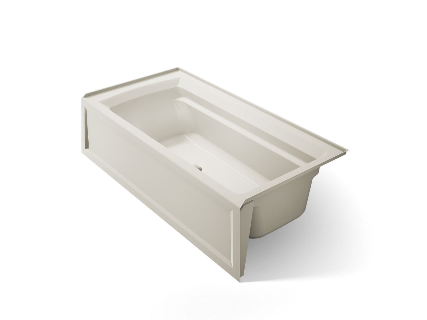 KOHLER K-1125-RAW Archer 72" x 36" alcove bath with Bask heated surface, alcove, right drain
