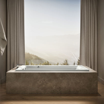 KOHLER K-1125-W1 Archer 72" x 36" drop-in bath with Bask heated surface