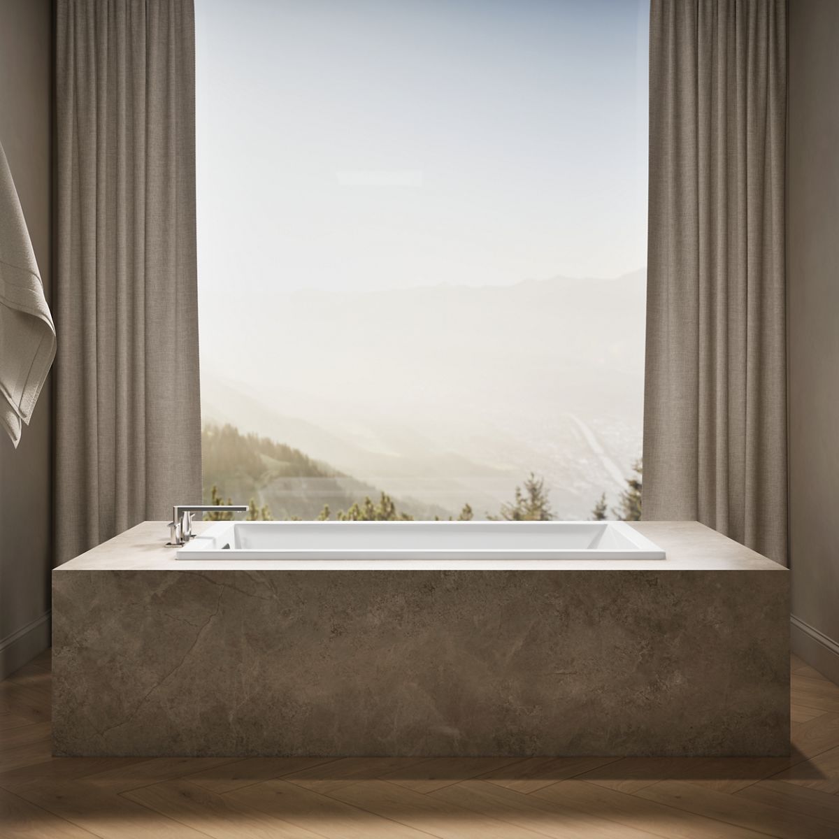KOHLER K-1130 Underscore 60" x 32" drop-in bath