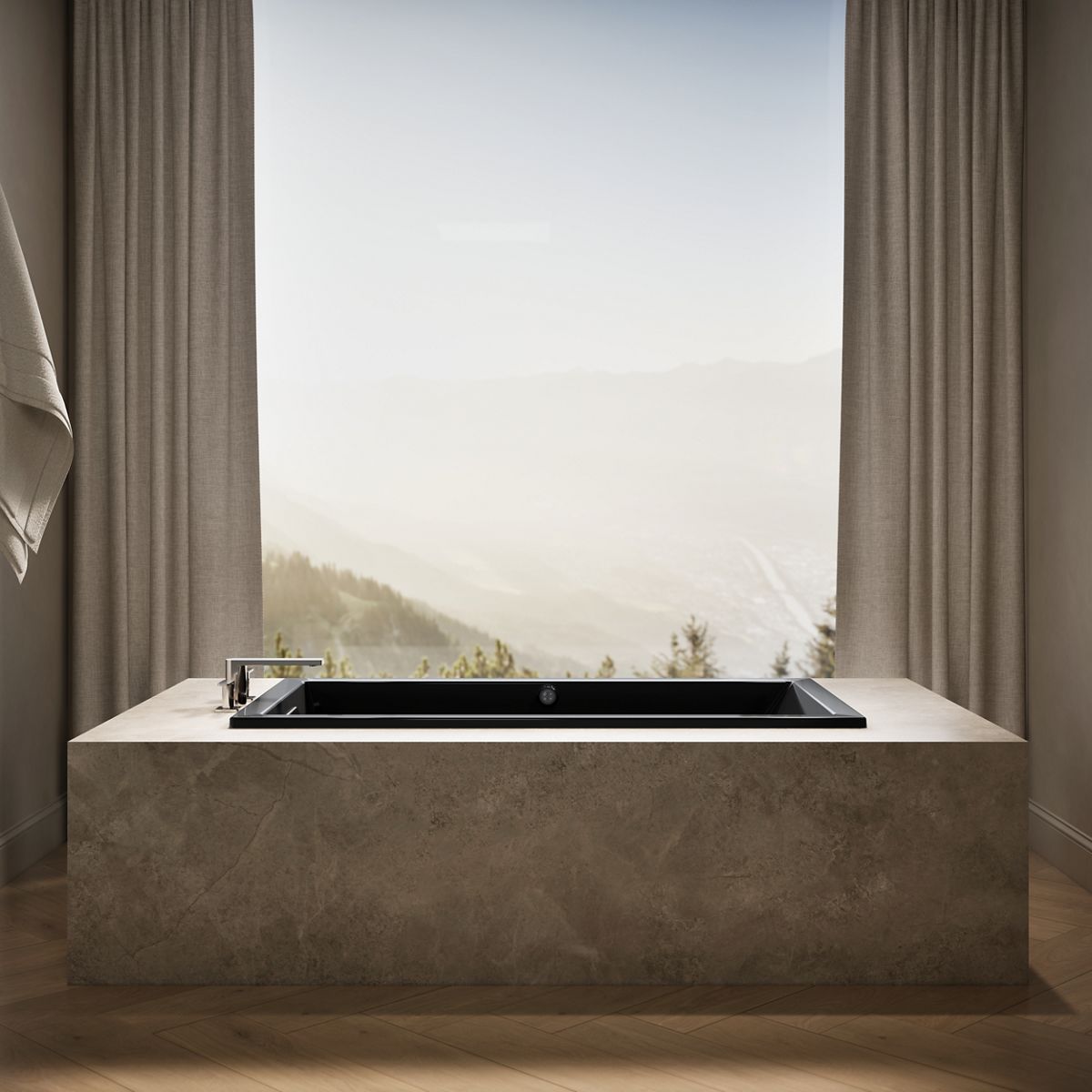 KOHLER K-1130-W1 Underscore 60" x 32" drop-in bath with Bask heated surface