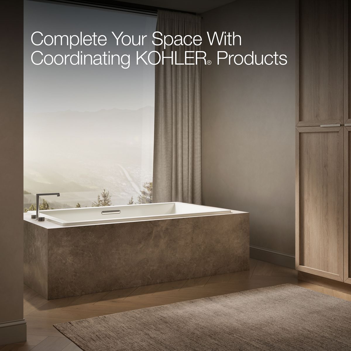 KOHLER K-1137 Underscore 72" x 42" drop-in bath