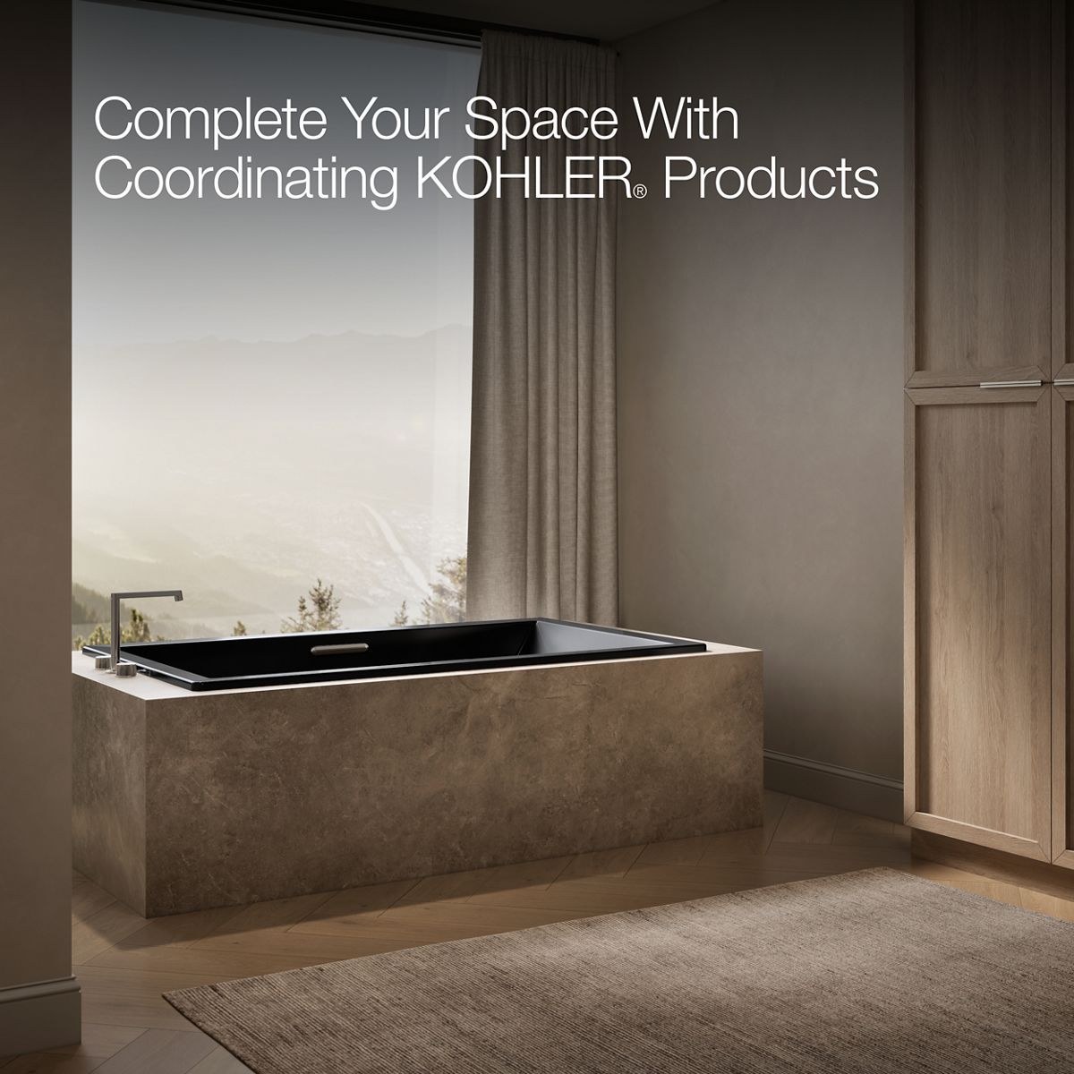 KOHLER K-1137 Underscore 72" x 42" drop-in bath