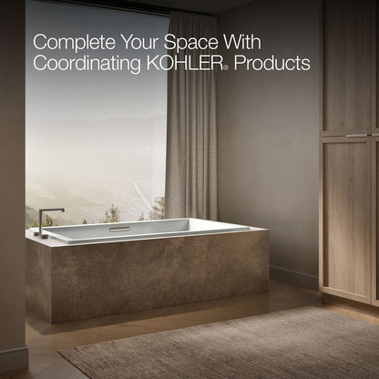 KOHLER K-1137-W1 Underscore 72" x 42" drop-in bath with Bask heated surface