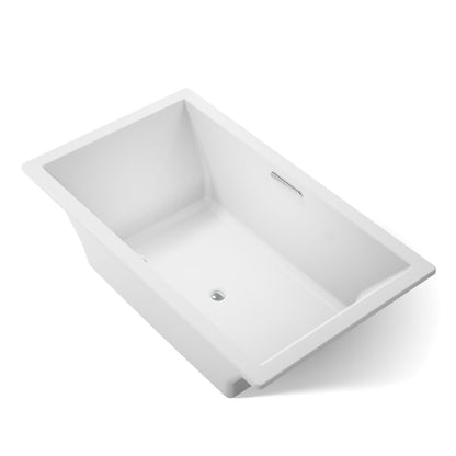 KOHLER K-1137-W1 Underscore 72" x 42" drop-in bath with Bask heated surface