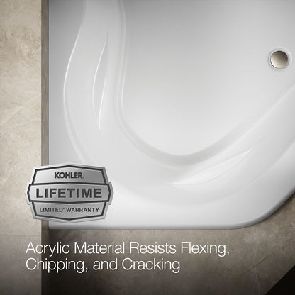 KOHLER K-1161-F Tercet 60" x 60" corner bath