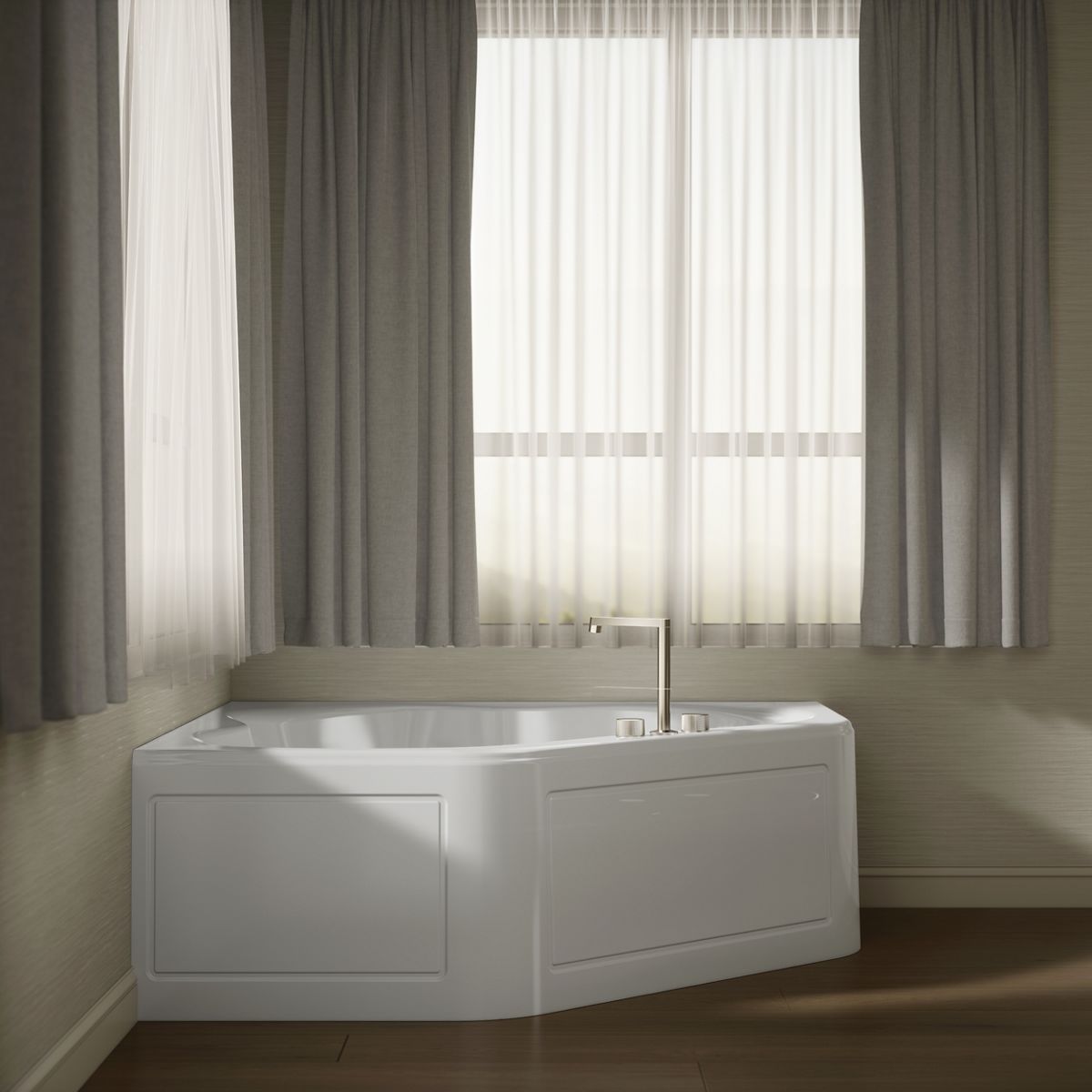 KOHLER K-1161-LA Tercet 60" x 60" corner bath