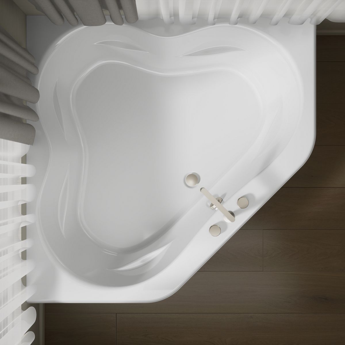 KOHLER K-1161-LA Tercet 60" x 60" corner bath