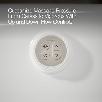 KOHLER K-1164-GH Sunward 72" x 42" drop-in Heated BubbleMassage air bath