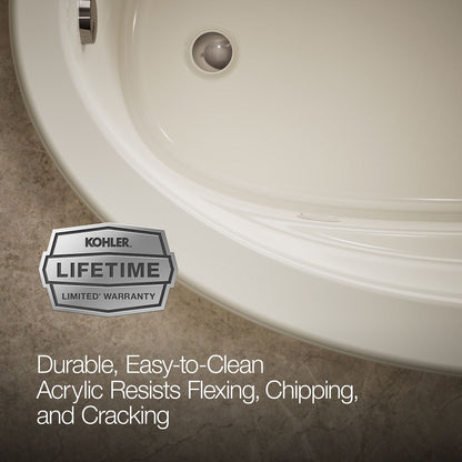 KOHLER K-1164-HB Sunward 72" x 42" drop-in heated whirlpool bath