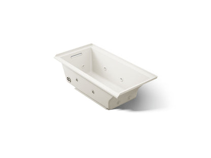 KOHLER K-1167-JLH Underscore 60" x 30" drop-in/alcove heated whirlpool bath, left drain