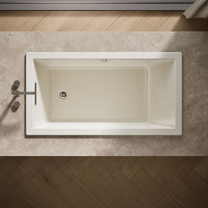 KOHLER K-1168-GH Underscore 60" x 32" drop-in Heated BubbleMassage air bath