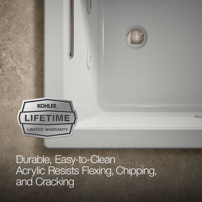 KOHLER K-1168-JH Underscore 60" x 32" drop-in heated whirlpool bath