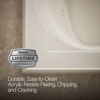 KOHLER K-1170-JHN Memoirs 66" x 42" drop-in whirlpool bath