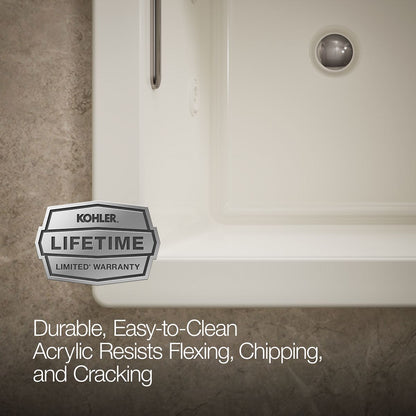 KOHLER K-1173-JH Underscore 66" x 36" drop-in heated whirlpool bath