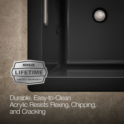KOHLER K-1173-JH Underscore 66" x 36" drop-in heated whirlpool bath
