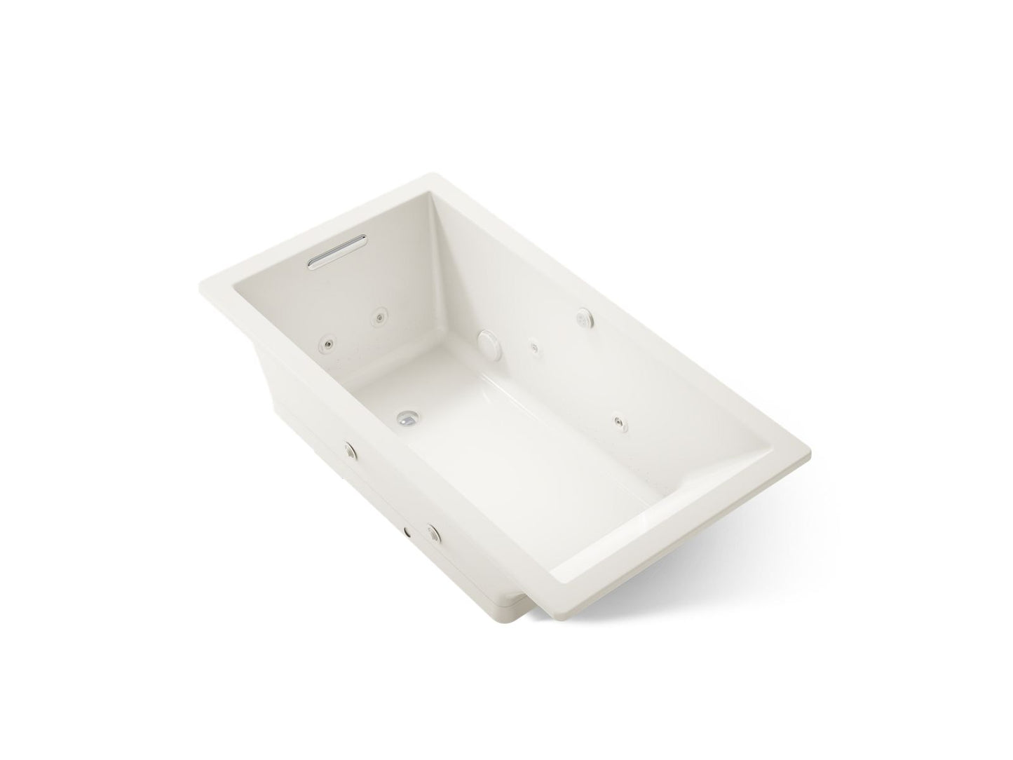 KOHLER K-1173-XHGH Underscore 66" x 36" drop-in Heated BubbleMassage air bath with whirlpool