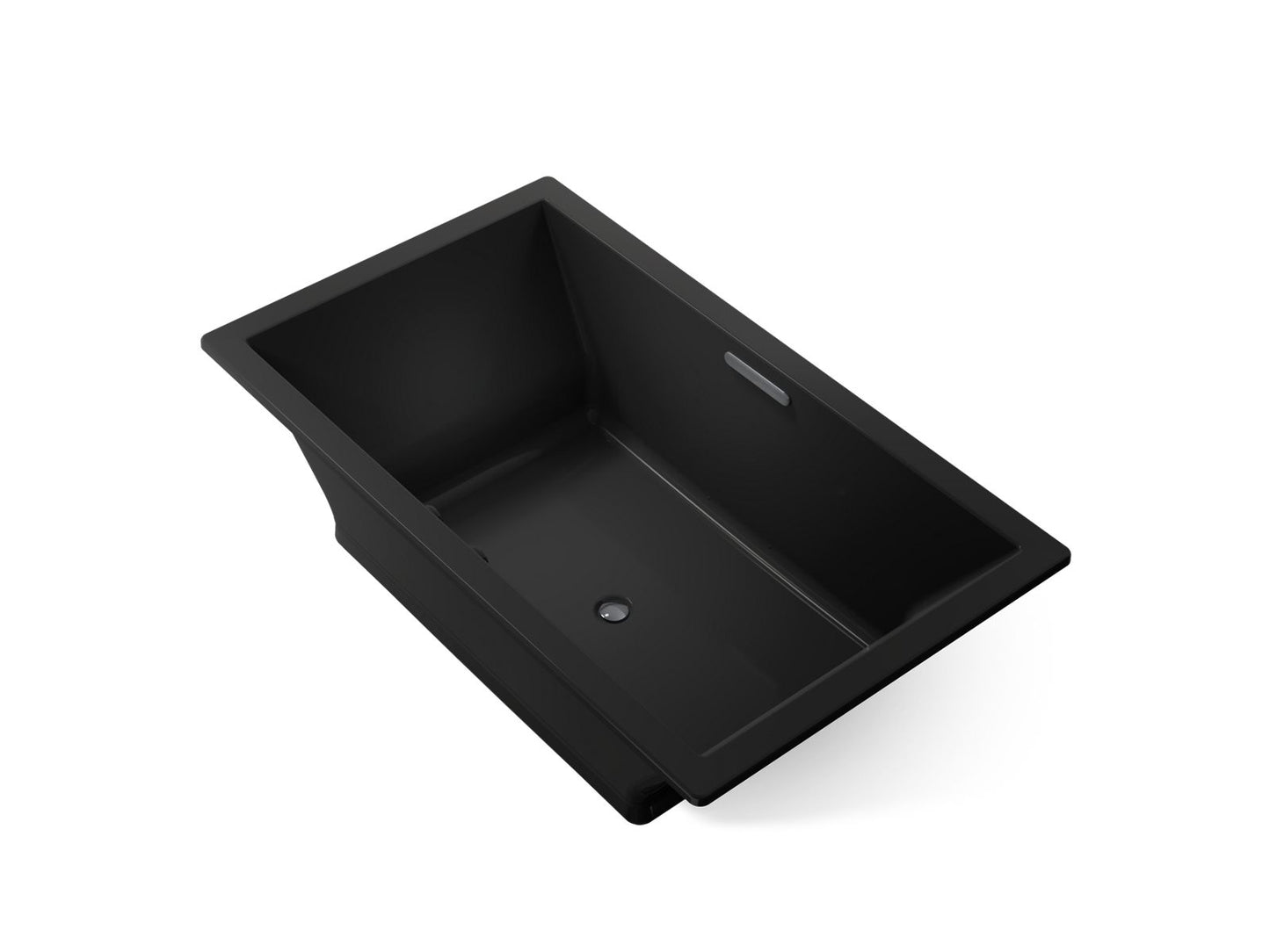 KOHLER K-1174-GHW Underscore 72" x 42" drop-in Heated BubbleMassage air bath with Bask heated surface