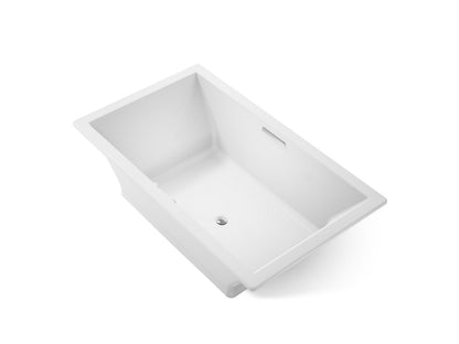 KOHLER K-1174-GHW Underscore 72" x 42" drop-in Heated BubbleMassage air bath with Bask heated surface