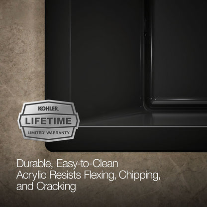 KOHLER K-1174-JH Underscore 72" x 42" drop-in heated whirlpool bath
