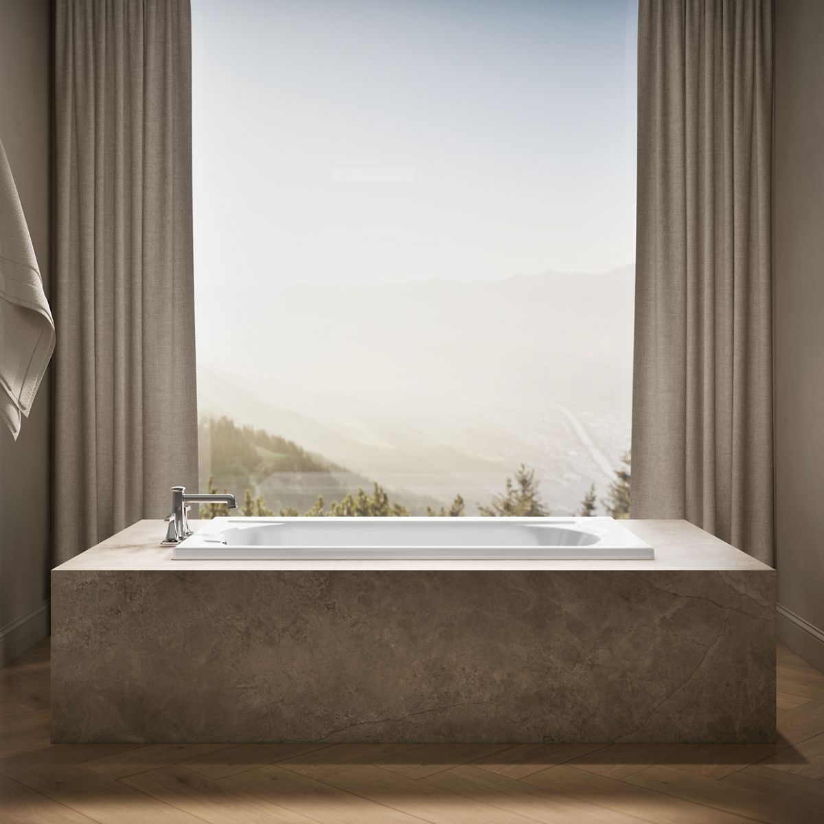 KOHLER K-1184 Devonshire 60" x 32" drop-in bath