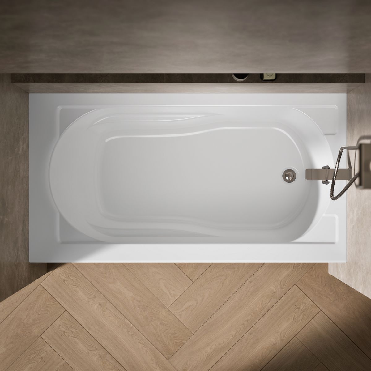 KOHLER K-1184-RA Devonshire 60" x 32" alcove bath, right drain