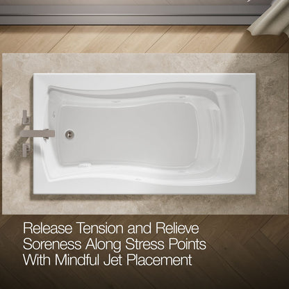 KOHLER K-1224-CB Mariposa 66" x 35-7/8" drop-in whirlpool bath