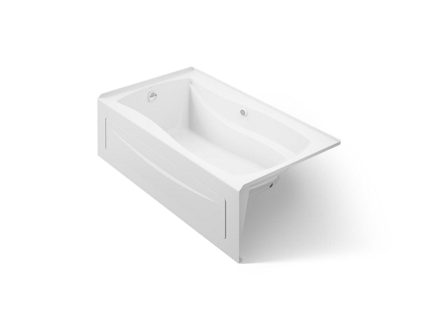 KOHLER K-1224-GHLAW Mariposa 66" x 36" alcove Heated BubbleMassage air bath with Bask heated surface, left drain