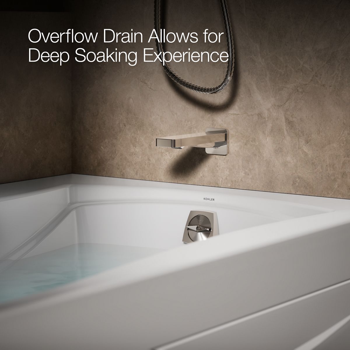 KOHLER K-1224-GHRAW Mariposa 66" x 36" alcove Heated BubbleMassage air bath with Bask heated surface, right drain