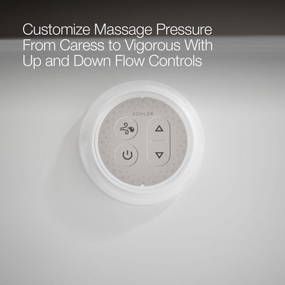KOHLER K-1224-GHRAW Mariposa 66" x 36" alcove Heated BubbleMassage air bath with Bask heated surface, right drain