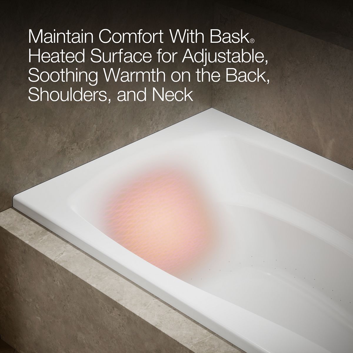 KOHLER K-1224-GHRF Mariposa 66" x 36" alcove Heated BubbleMassage air bath, right drain