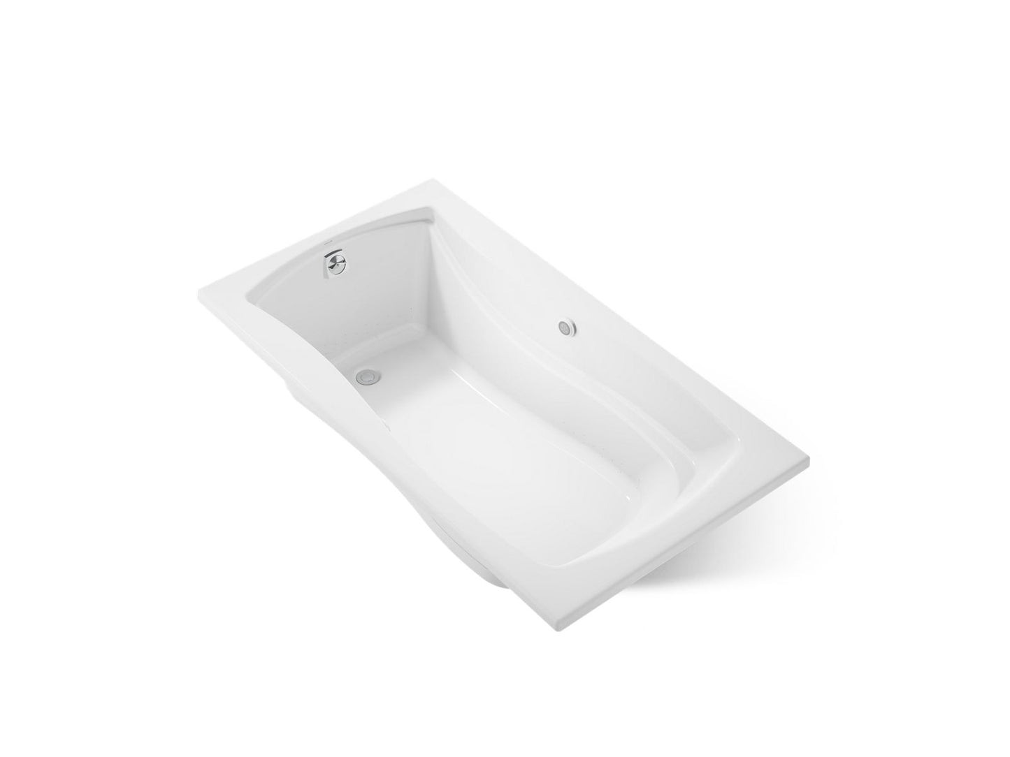 KOHLER K-1224-GHW Mariposa 66" x 36" drop-in Heated BubbleMassage air bath with Bask heated surface