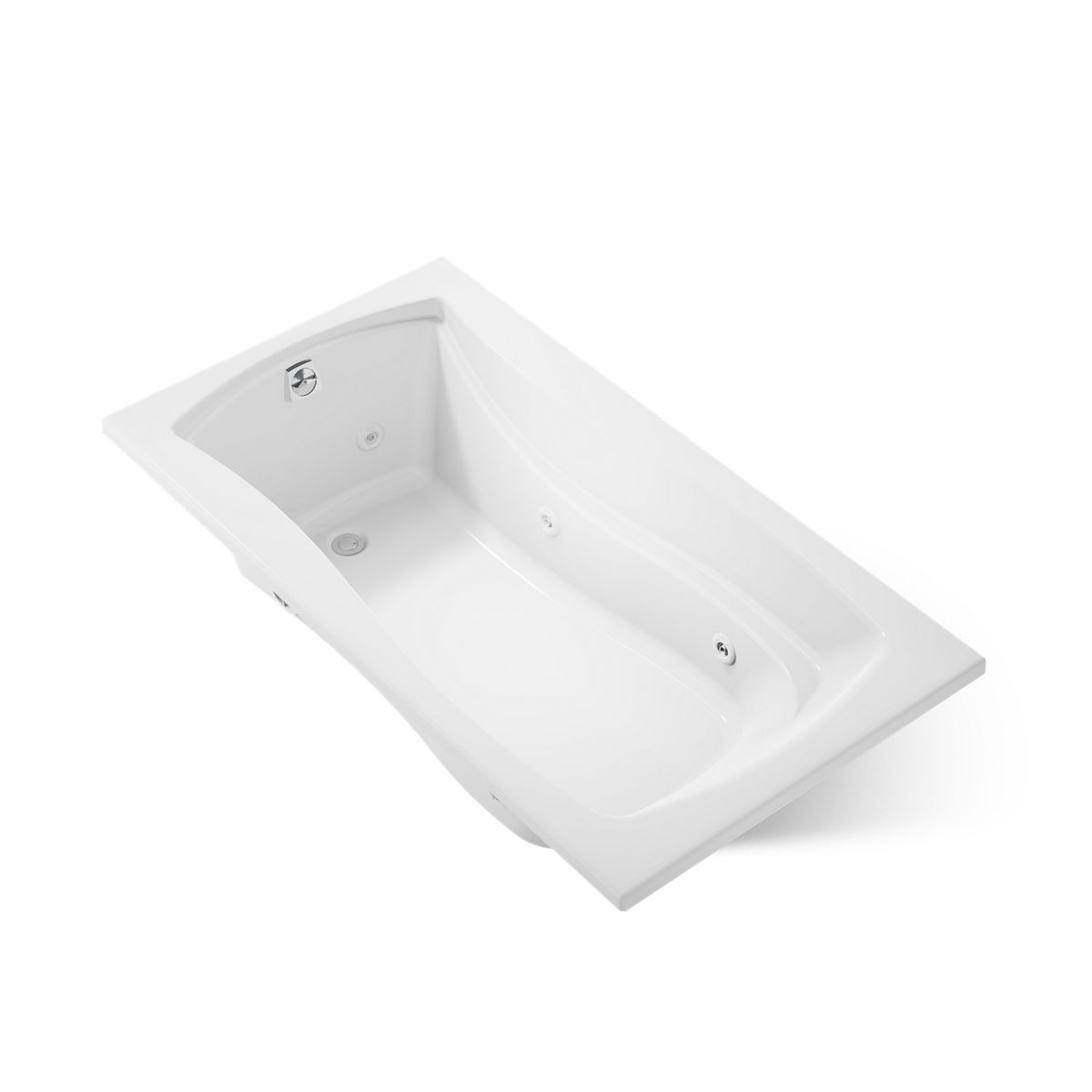 KOHLER K-1224-H Mariposa 66" x 35-7/8" drop-in whirlpool bath with end drain and heater