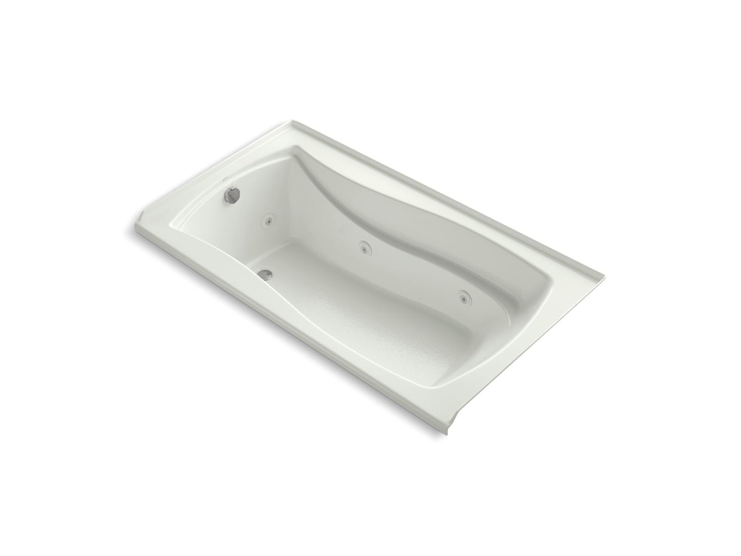 KOHLER K-1224-LW Mariposa 66" x 36" alcove whirlpool bath with Bask heated surface, left drain