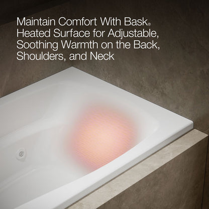 KOHLER K-1224-LW Mariposa 66" x 36" alcove whirlpool bath with Bask heated surface, left drain