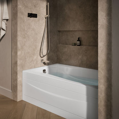 KOHLER K-1239-GHLA Mariposa 60" x 36" alcove Heated BubbleMassage air bath, left drain