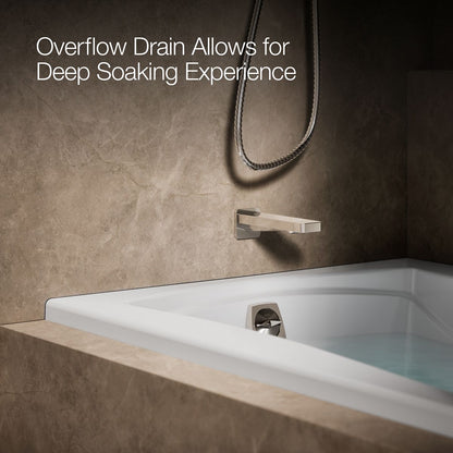 KOHLER K-1239-GHLW Mariposa 60" x 36" alcove Heated BubbleMassage air bath with Bask heated surface, left drain