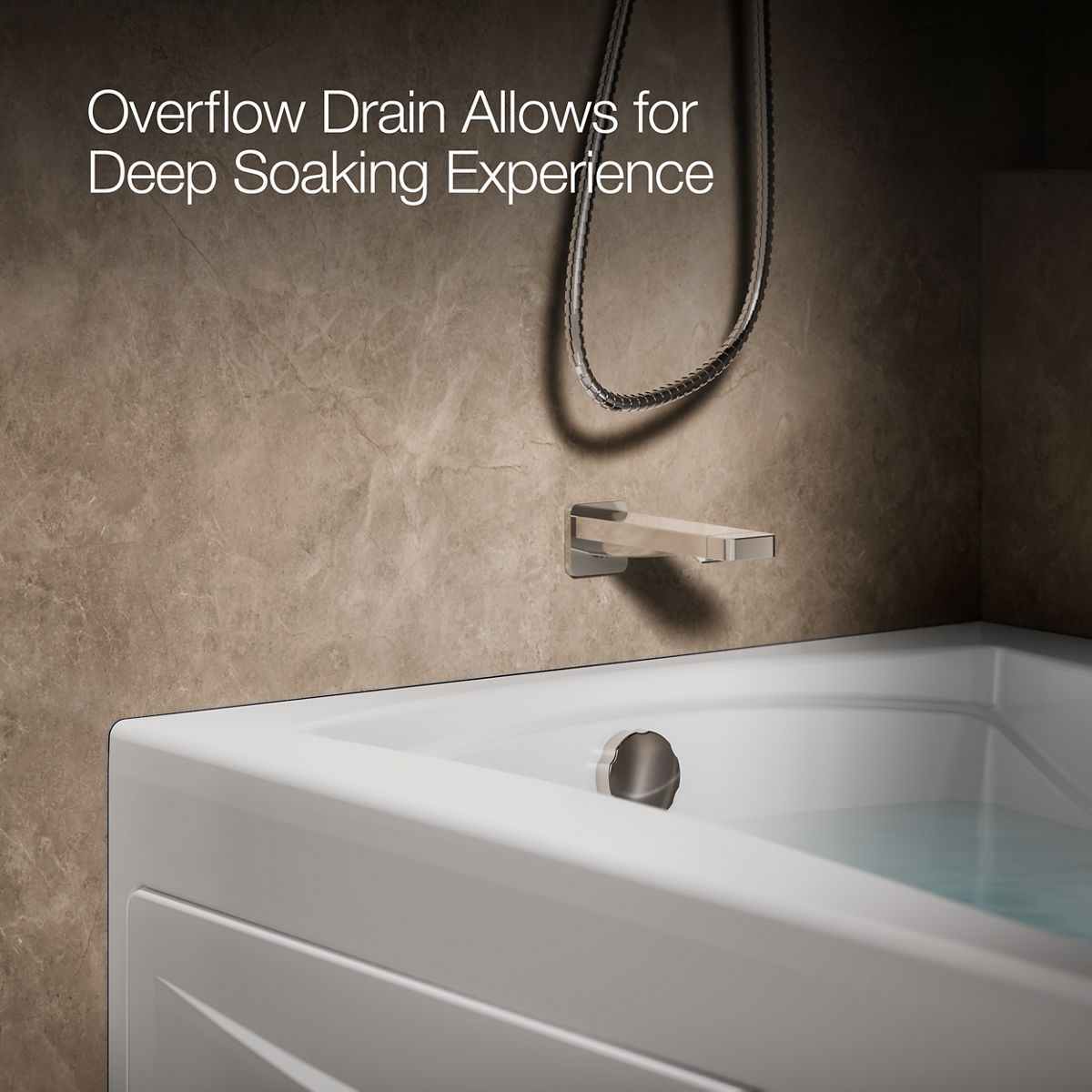 KOHLER K-1239-HL Mariposa 60" x 36" alcove heated whirlpool, left drain