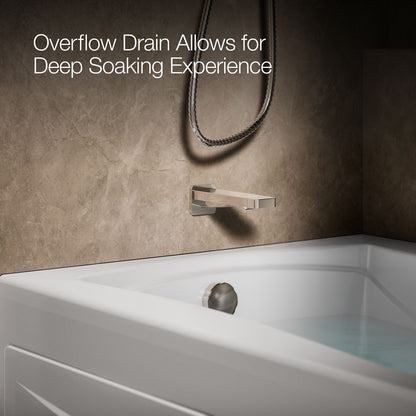 KOHLER K-1239-LA Mariposa 60" x 36" alcove whirlpool, left drain