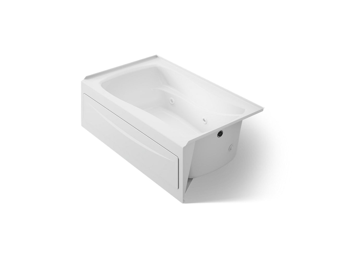 KOHLER K-1239-RA Mariposa 60" x 36" alcove whirlpool, right drain and adjustable jets
