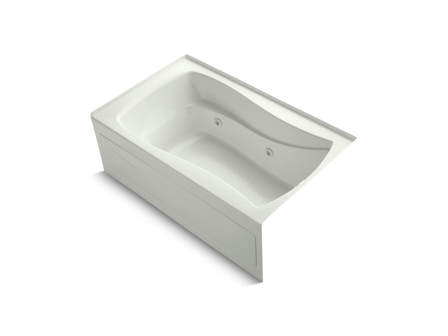 KOHLER K-1239-RAW Mariposa 60" x 36" alcove whirlpool bath Bask heated surface, right drain
