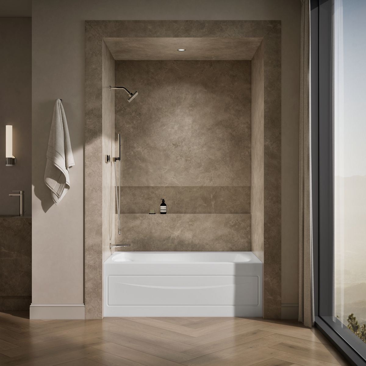 KOHLER K-1242-LA Mariposa 60" x 36" alcove bath, left drain