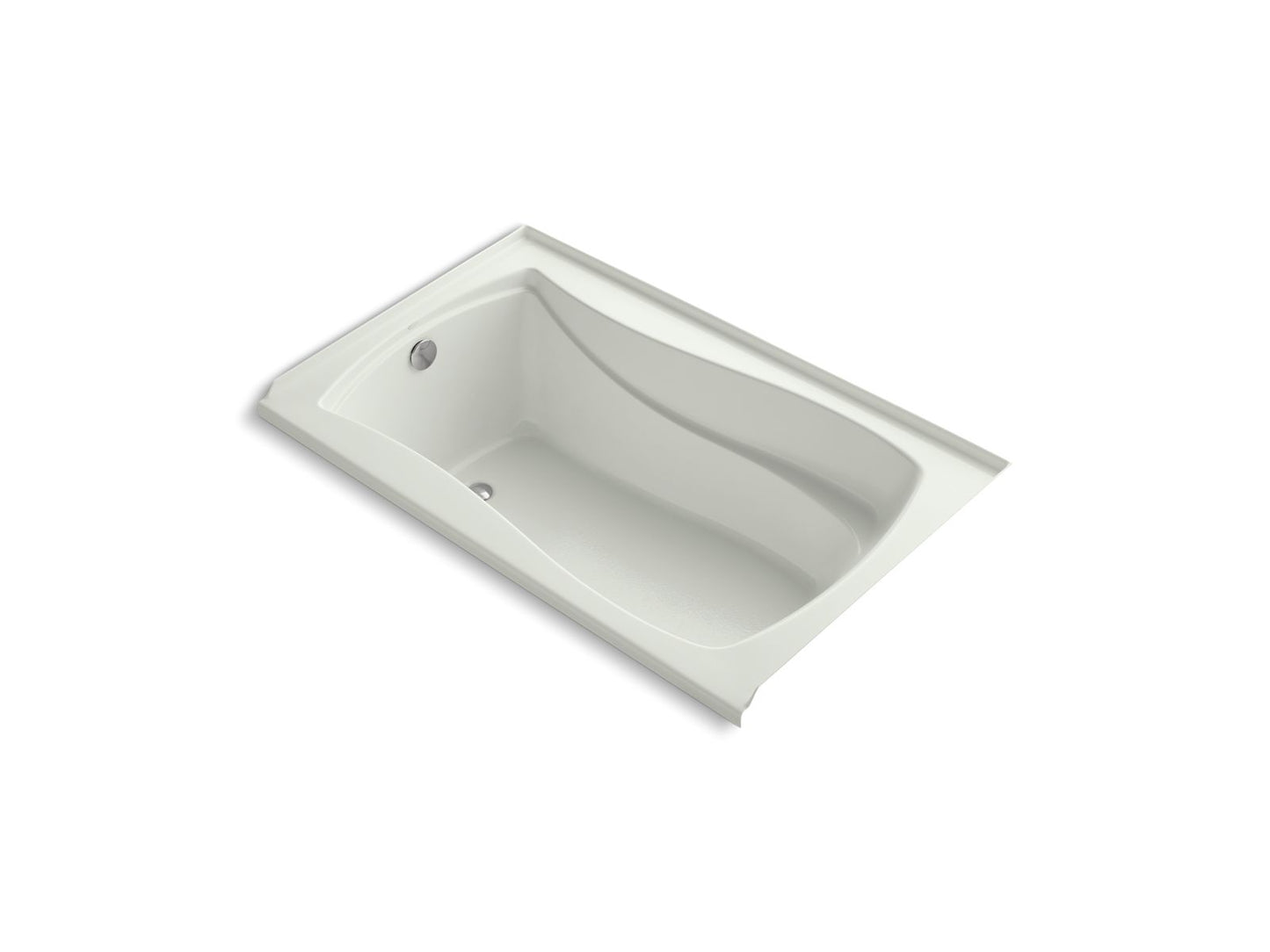 KOHLER K-1242-LW Mariposa 60" x 36" alcove bath with Bask heated surface, left drain