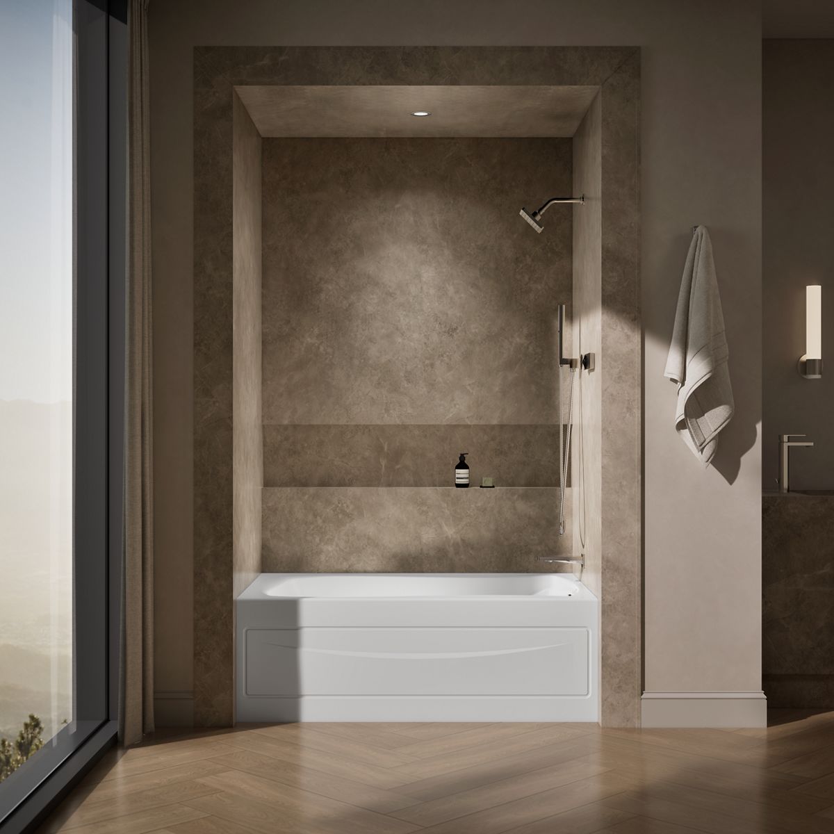 KOHLER K-1242-RA Mariposa 60" x 36" alcove bath, right drain
