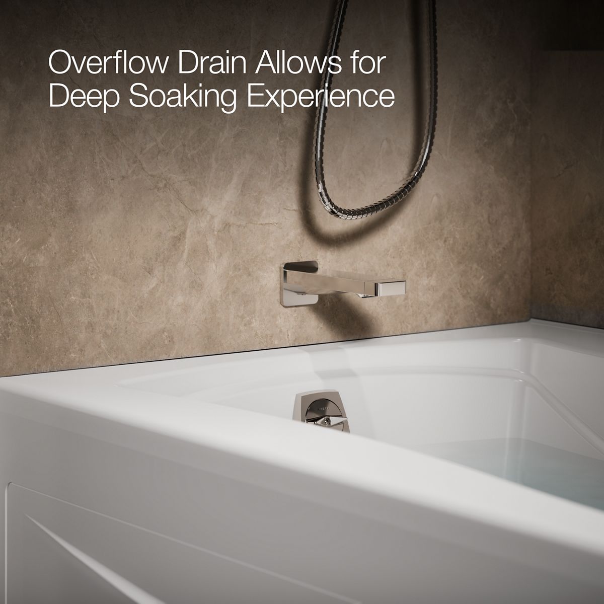 KOHLER K-1257-GHLA Mariposa 72" x 36" alcove Heated BubbleMassage air bath, left drain